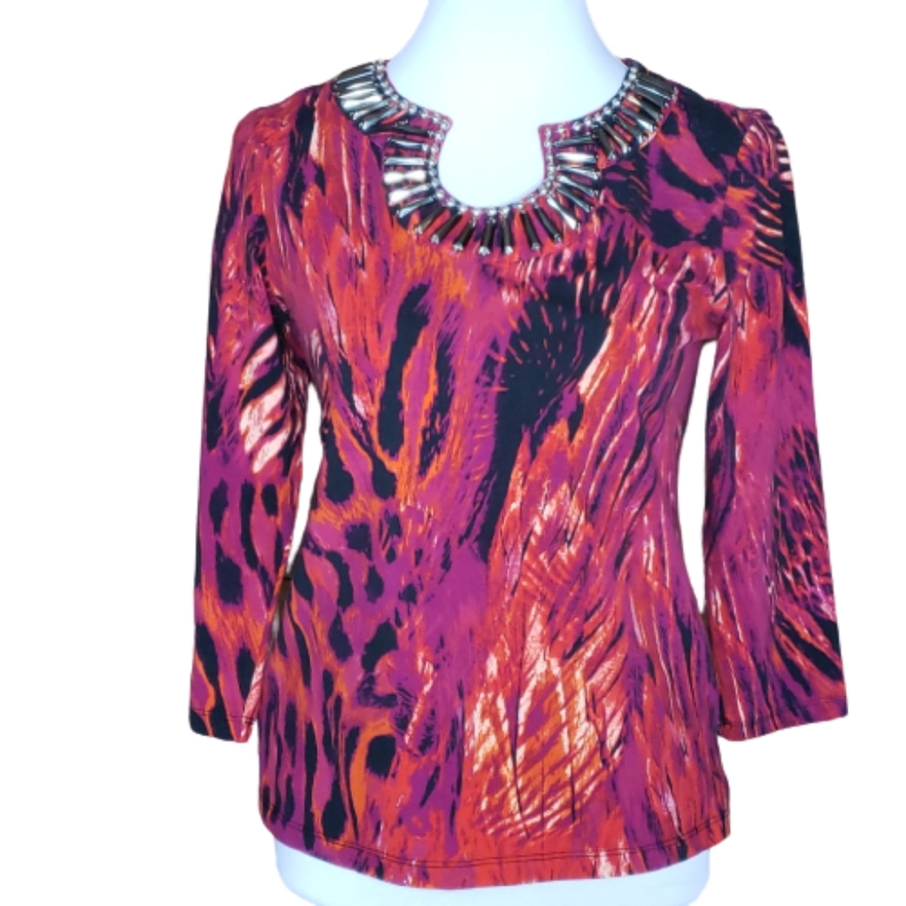 Ruby Rd. Petite Color Splash Top Sz SP